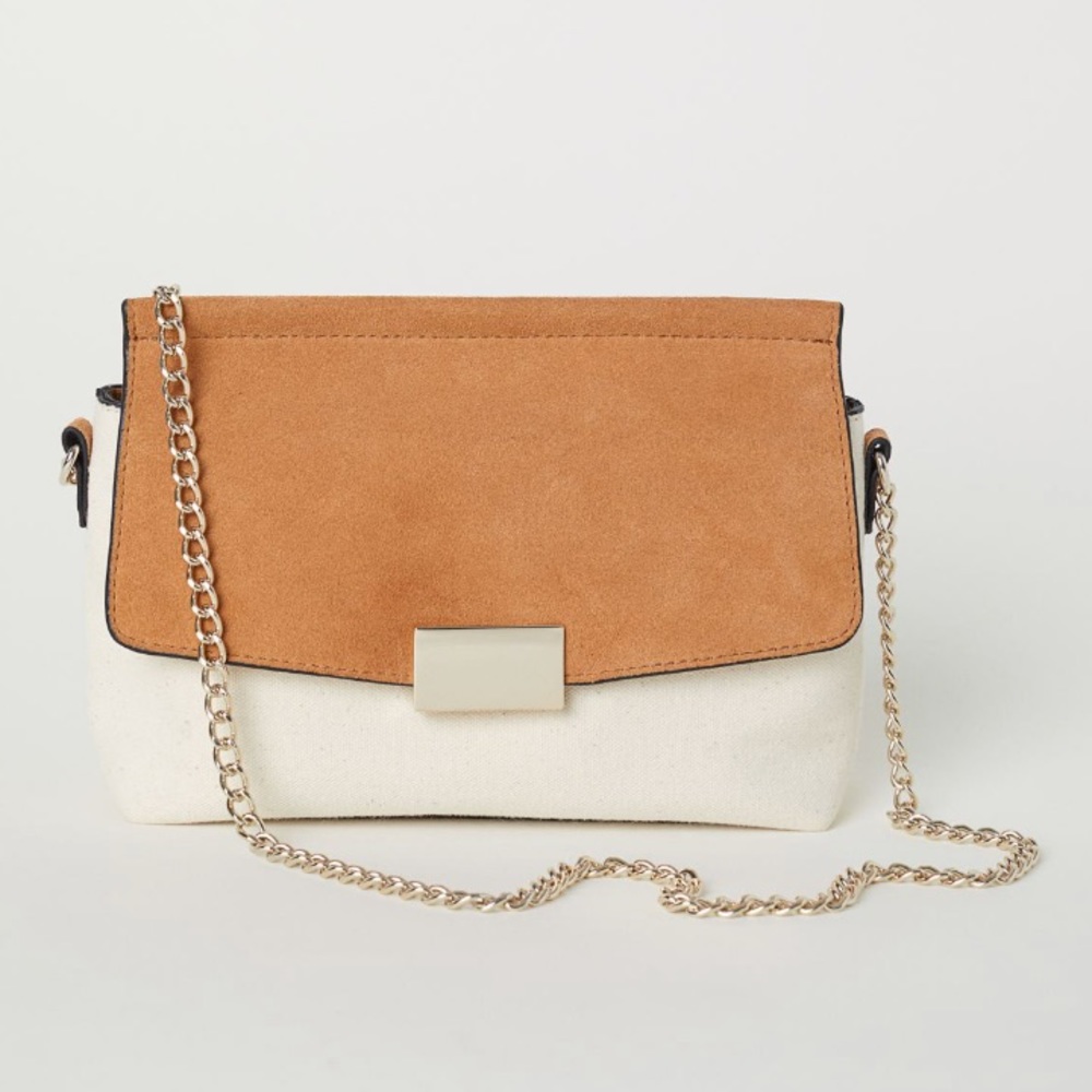 H&M - Shoulder Bag (Beige and Gold)